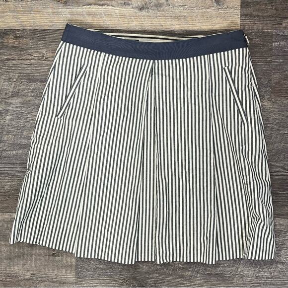 NWT Banana Republic blue and white striped a line skirt size 2 B122 - Picture 1 of 4